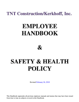 Construction Company Handbook Example